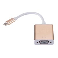 Video Cable Type-C To Vga Adapter Dock Hub Usb C 3.1 To Vga 1080P Hd Converter For Phone Macbook Chromebook Laptop Monitor Projector Tv