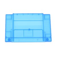 Video Game Replaceable Plastic Cassette Shell Box Cover for Super Nintendo Entertainment System - Light Blue