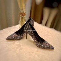 [VIDEO] Giày Cao Gót Nữ Mũi Nhọn Đính Đá Đế Cao 8cm