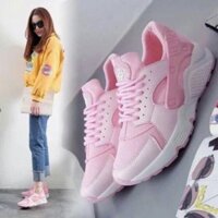 [VIDEO] Giầy Thể Thao Sneaker Nữ Màu Hồng Phối Da Dễ Thương Nữ Tính