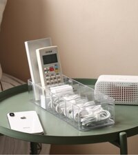 VIDEO- Hộp đựng dây sạc, cóc sạc điện thoại bằng mica trong suốt- Khay đựng remote, phụ kiện đa năng mẫu mới, sang trọng- Chọn mẫu theo ý - Không nắp