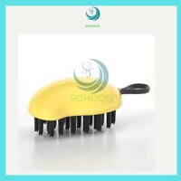 VIDEO- Lược gội đầu bằng silicon mát xa da đầu giảm rụng kích thích mọc tóc - Lược masage chải đầu đa năng - Vàng