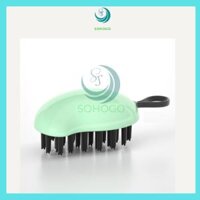 VIDEO- Lược gội đầu bằng silicon mát xa da đầu giảm rụng kích thích mọc tóc - Lược masage chải đầu đa năng - Xanh
