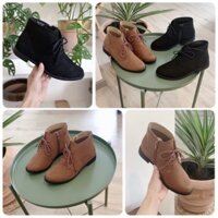 [Video quay thật] Boot Nữ Da Lộn Buộc Dây Đế Bằng Thời Trang VIP25 Pizishoes PP