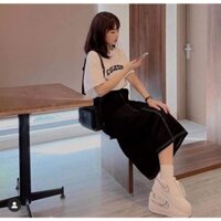 [Video review cận chất] Chân váy jean dáng dài siêu cute, cực dễ mix đồ
