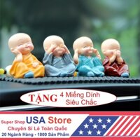 (Video Review) Combo 10 Bộ Tượng Chú Tiểu Hòa Thượng Tứ Không - Phật Phong Thủy Mini 4 Tư Thế, Trang Trí Xe Hơi