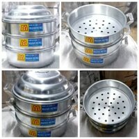 (Video Sp)Bộ xửng hấp nhôm Mạnh Hùng 3 tầng size 42 (CHÍNH HÃNG),bộ xửng hấp bánh 3 tầng ,xửng hấp bánh bao,rau,hải sản