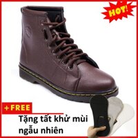 [Video Thật] Giày Boot Nam Cao Cổ Khâu Đế Màu Nâu Cực Chất - M91 (T) tặng tất