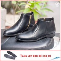 [Video Thật] Giày Chelsea Boot Nam Cổ Khóa Da Nhám Màu Đen - CB521-nhamkhoa(DD)- Kèm Độn Đế Tăng Chiều Cao-tongkhosi159