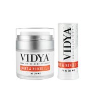 Vidya All Natural Hemp Oil Muscle Rub Kit - 300 MG Hemp Gel and 400 MG Hemp Balm (2 Pack, Balm & Rub)