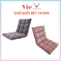 VIE Ghế Ngồi Bệt Tatami - Ghế Sofa Tựa Lưng Phong Cách Nhật Bản 5 Cấp Độ Ngồi - Khung Sắt Cứng Cáp Vỏ Bọc Nhung Mềm Mại