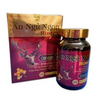 Viên Ăn Ngủ Ngon Rostex bổ sung omega 3, lysin, kẽm loại bỏ mất ngủ, căng thẳng, stress -Hộp 60 viên