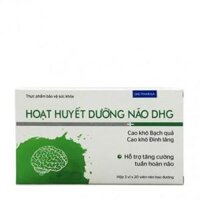 Viên bao đường Hoạt Huyết Dưỡng Não DHG cải thiện trí nhớ, giảm chóng mặt ù tai (3 vỉ x 20 viên)