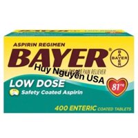 Viên Bayer Low Dose Aspirin 81mg 400 viên
