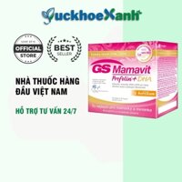 Viên bổ bầu GS Mamavit Prefolin DHA EPA Hỗ Trợ Bổ Sung Dưỡng Chất, Vitamin Cho Bà Bầu Hộp 60 Viên
