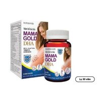 Viên bổ bầu Mama Gold DHA (Lọ 30 viên) - Hỗ trợ bổ sung sắt, DHA, EPA, vitamin và khoáng chất cần thiết