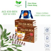 Viên bổ gan AGI 450 BEN tăng cường chức năng gan,giảm triệu chứng vàng da,mệt mỏi,khó tiêu,táo bón,mẩn ngứa,men gan cao