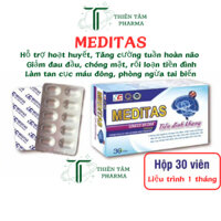 Viên Bổ Não MEDITAS TIỀN ĐÌNH KHANG Cải Thiện Chứng Rối Loạn Tiền Đình, Thiểu Năng Tuần Hoàn Não tampharma