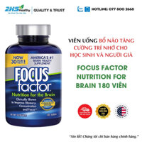 Viên Bổ Não Tăng Cường Trí Nhớ Cho Học Sinh Và Người Già Focus Factor Nutrition For Brain 180 Viên Của Mỹ