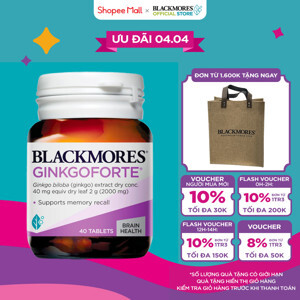 Viên bổ não, tăng cường trí nhớ Blackmores Ginkgo forte 40 viên