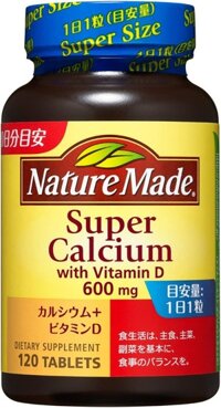 Viên bổ sung Canxi Super Calcium With Vitamin D 600mg Nature Made Nhật Bản