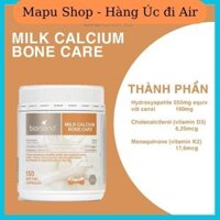 Viên bổ sung Canxi Úc Bio Island Milk Calcium Bone Care 150 viên