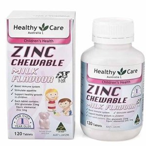 Viên bổ sung Kẽm Healthy Care ZinC cho bé 120 viên của Úc