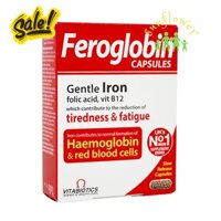 Viên bổ sung sắt Vitabiotics Feroglobin B12 Capsules 30 viên của Anh