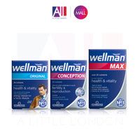 Viên Bổ sung Vitamin cho nam Vitabiotics Wellman Max/ Original/ Conception  (Bill Anh)