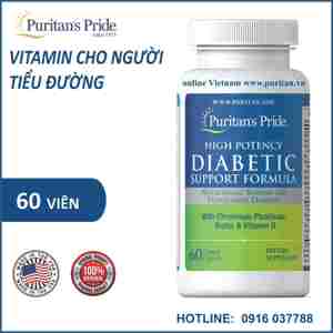 Viên bổ sung Vitamin cho người tiểu đường Puritan's Pride Diabetic Support Formula 60 viên