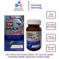 Viên bổ xương khớp glucosamine, sụn vi cá mập, canxi nano, vitamin d3 k2 giảm đau khớp, thoái hóa khớp TP MAX CARE H60v