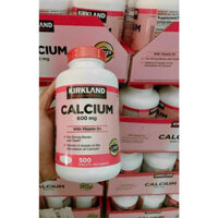 Viên Calcium 600mg With Vitamin D 500 Viên Của Kirkland-Hỗ trợ xương khớp