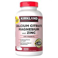 Viên Calcium Citrate Magnesium and Zinc Kirkland Mỹ (500 viên)