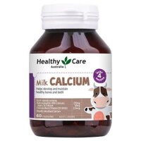 Viên canxi sữa Healthy Care Milk Calcium của Úc cho trẻ từ 4 tháng tuổi lọ 60 viên