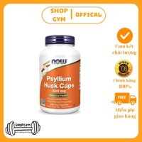 Viên chất xơ Now Psyllium Husk Caps, 500mg hỗ trợ tiêu hóa, nâng cao đề kháng - Shop Gym