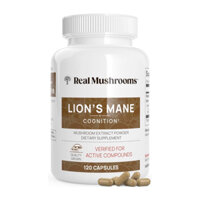 Viên chay Nấm Hầu Thủ Lion's Mane Real Mushrooms Tăng Trí Nhớ, Alzheimer 120v USA