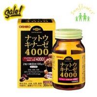 Viên chống đột quỵ Nattokinase 4000FU Orihiro 60 viên của Nhật Bản