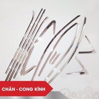 Viền cong + Nẹp chân kính inox Accent 2018-2020 chất liệu inox 304