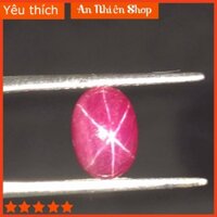Viên Đá Ruby Sao Tự Nhiên Yên Bái Mài Sống Size 3,65ct, Mặt Nhẫn, Mặt Dây Chuyền R5