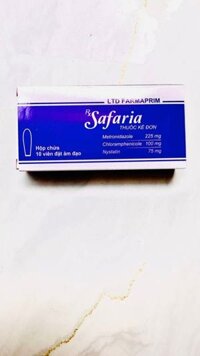 Viên đặt âm đạo Safaria Farmaprim điều trị nhiễm khuẩn âm đạo, viêm nhiễm phụ khoa, có mùi hôi (2 vỉ x 5 viên)