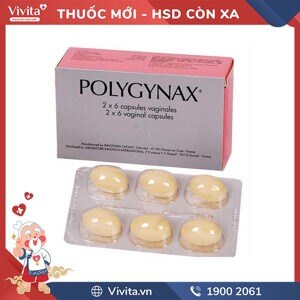 Viên đặt âm đạo trị huyết trắng Polygynax hộp 12 viên