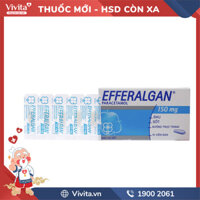 Viên đặt giảm đau, hạ sốt Efferalgan 150mg | Hộp 10 viên