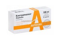 Viên đặt phụ khoa của Nga Clotrimazol hộp 6 viên