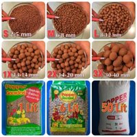 Viên đất sét nung popper Thái Lan- trồng xương rồng, trồng lan, trồng cây sứ, thủy canh, sen nhật đủ size (bao 50 lít)
