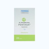 Viên đặt trực tràng Pentasa 1G điều trị viêm loét đại trực tràng (4 vỉ x 7 viên)