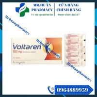 Viên đặt trực tràng Voltaren 100mg (Hộp 5 viên) – Thuốc giảm đau, chống viêm NSAIDs