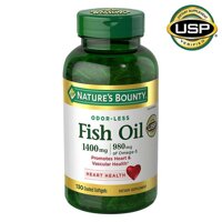 Viên dầu cá cung cấp Omega 3 FISH OILOdor Less 1400mg Nature's Bounty 130 viên