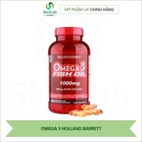 Viên dầu cá đẹp da, tốt cho tim mạch Omega 3 Fish Oil Holland Barrett (Bill Anh)