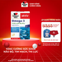 Viên dầu cá Doppelherz Omega 3 + Folic acid + B6 + B12 hỗ trợ tăng cường thị lực, tim mạch và não bộ (Hộp 30 viên)