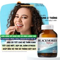 Viên dầu cá hàm lượng cao Blackmores Omega 3 Triple Super Strength Fish Oil, 60v/hộp - Úc